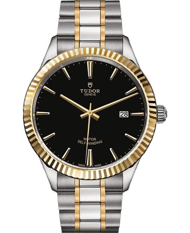 Tudor Style 41mm Black Stainless Steel Men's Watch M12713-0005商品第1张图片规格展示