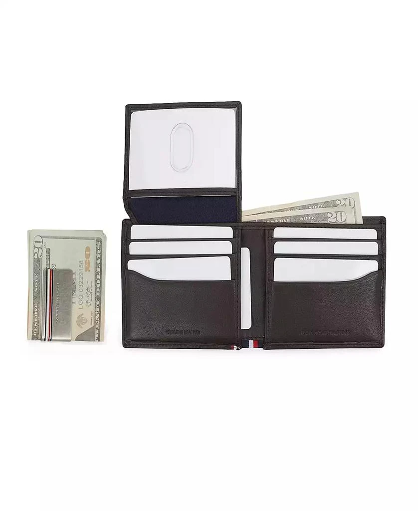 Men's RFID Global Striped Passcase Wallet and Money Clip Set 商品