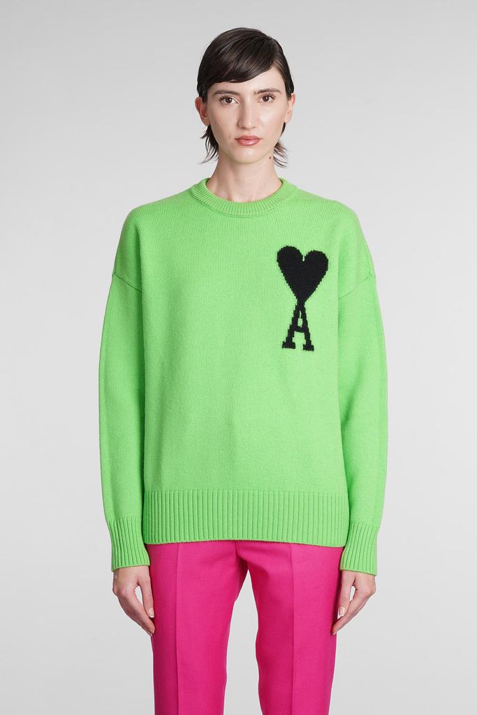 Ami Alexandre Mattiussi Knitwear In Green Wool商品第1张图片规格展示