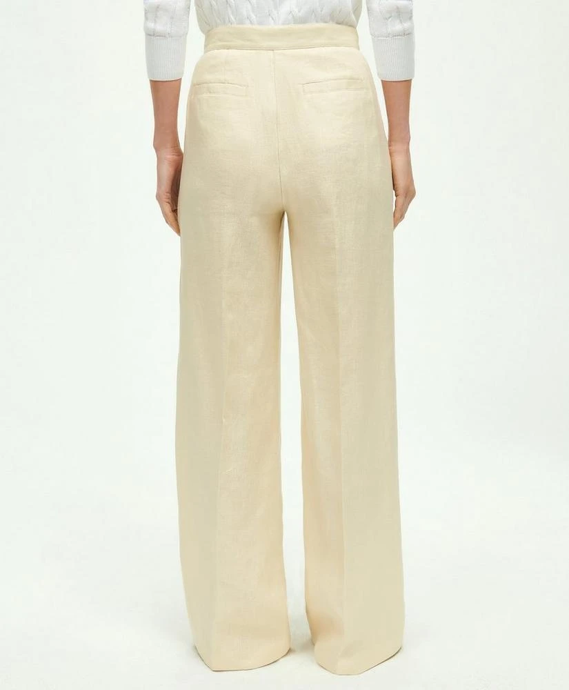 商品Brooks Brothers|Linen Wide Leg Pleated Pants,价格¥742,第3张图片详细描述