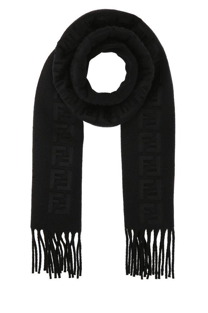 商品Fendi|Fendi Logo Embossed Fringed Scarf,价格¥3341,第1张图片