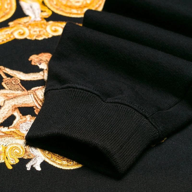 商品Versace|VERSACE 黑色男士卫衣/帽衫 A80034-A226516-A008,价格¥4185,第1张图片