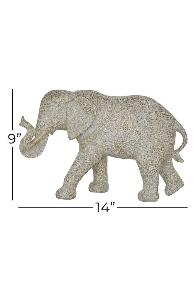 商品GINGER BIRCH STUDIO|White Polystone Eclectic Elephant Sculpture,价格¥282,第2张图片详细描述