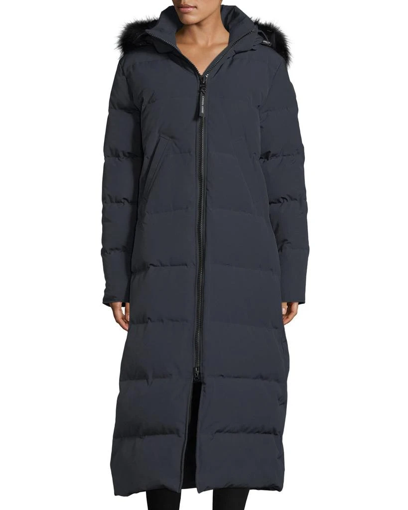 商品Canada Goose|Mystique Long Hooded Puffer Parka Coat w/ Fur Trim,价格¥11223,第1张图片