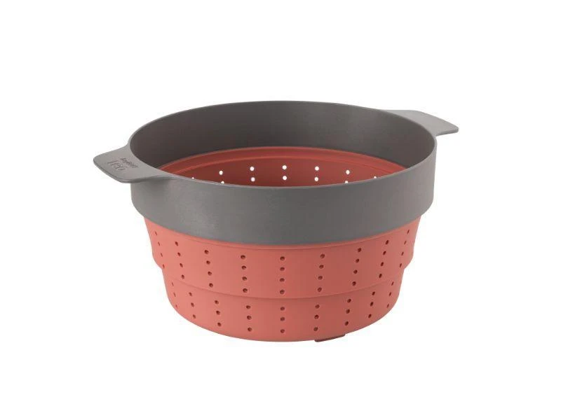 BergHOFF Leo 10" Silicone 2-in-1 Steamer and Strainer, Pink & Grey 商品