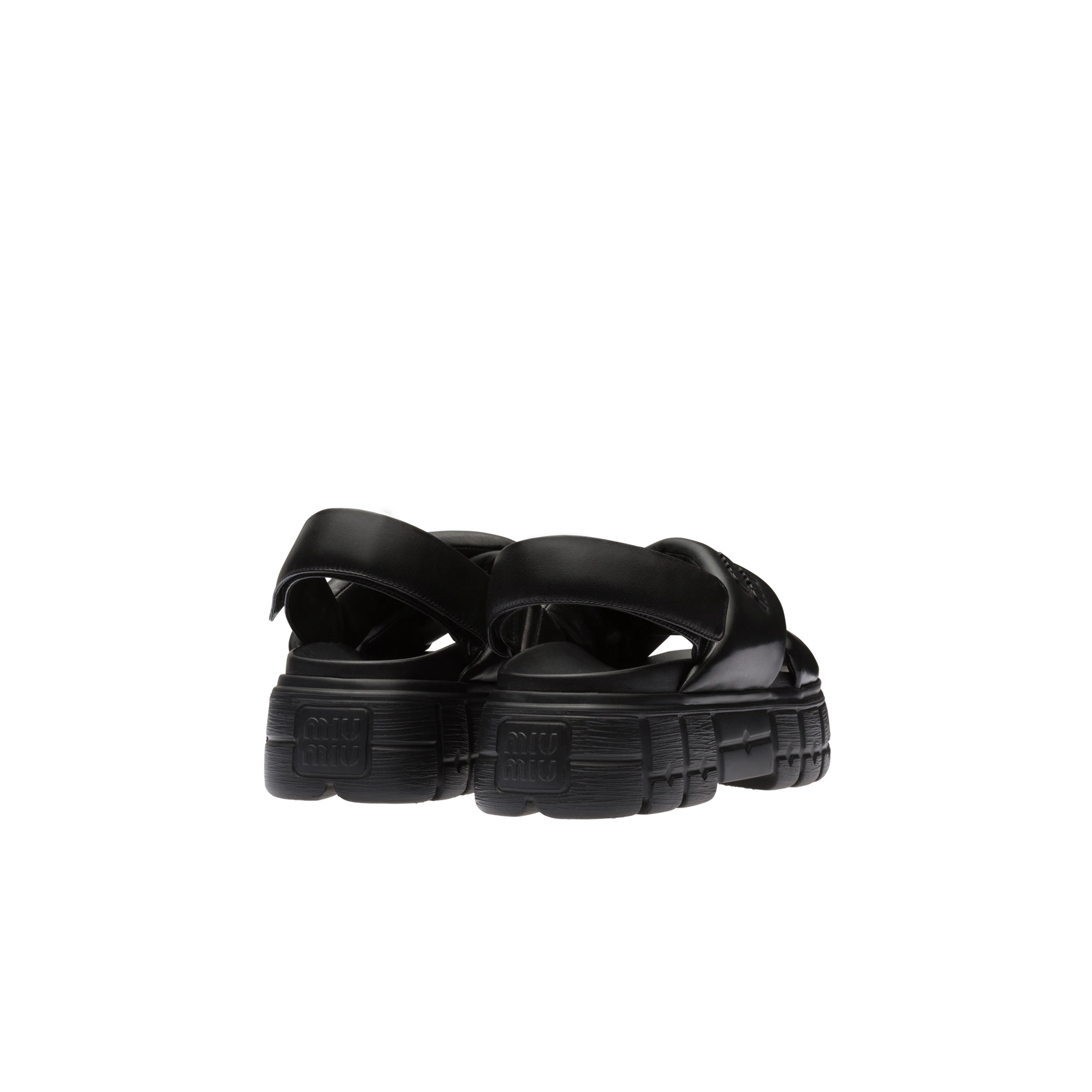 包邮包税【预售7天发货】 MIUMIU缪缪 23秋冬 女士 厚底鞋 Sandales sportives en cuir nappa 5X879D_77F_F0002_F_050 商品