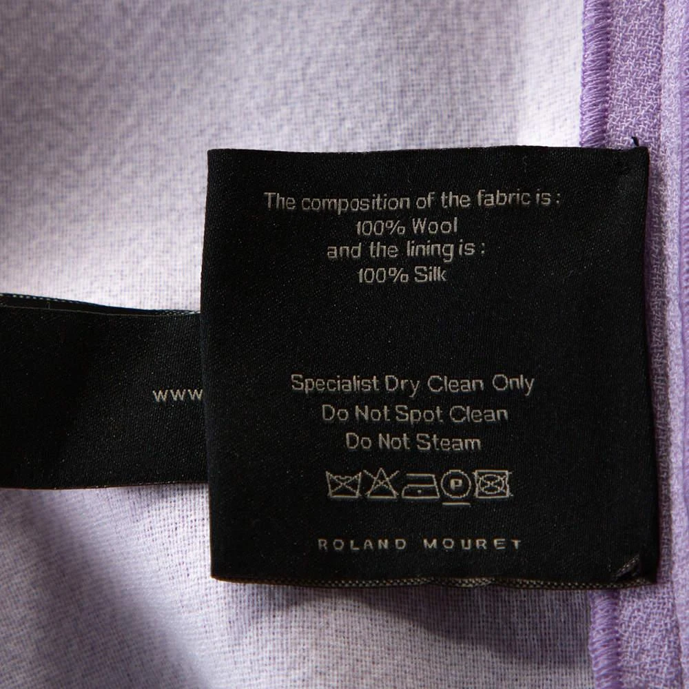 Roland Mouret Lavender Wool Crepe One Shoulder Aglais Dress L 商品