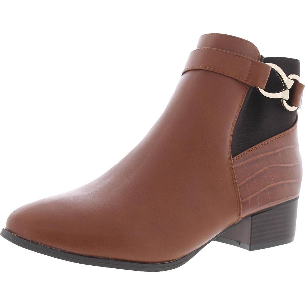 商品Karen Scott|Karen Scott Womens Nadine Faux Leather Ankle Ankle Boots,价格¥323-¥406,第4张图片详细描述