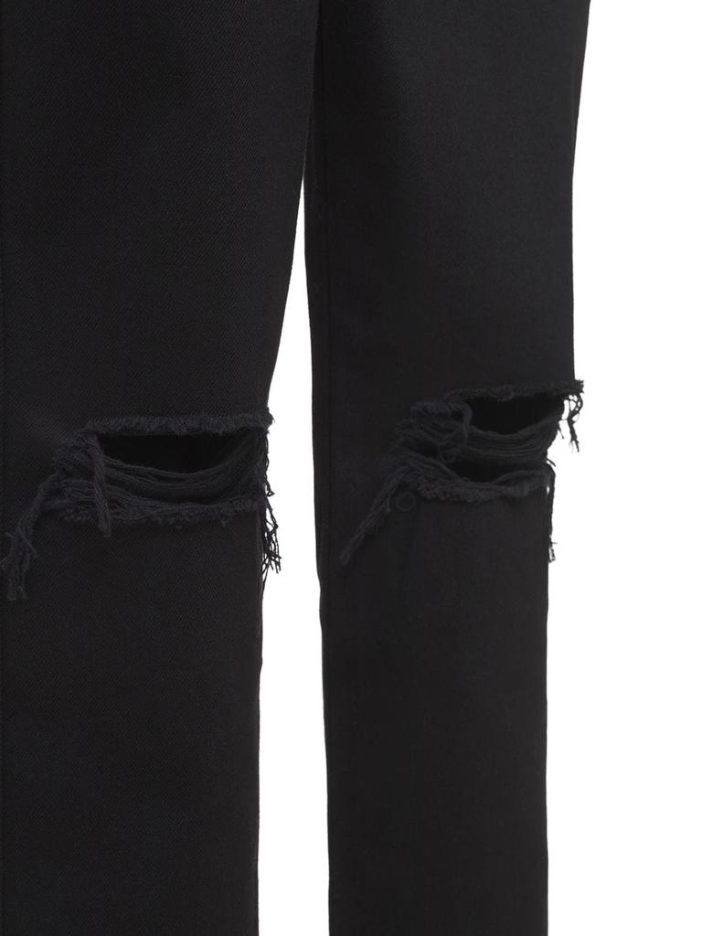 High Waist Distressed Denim Jeans商品第8张图片规格展示