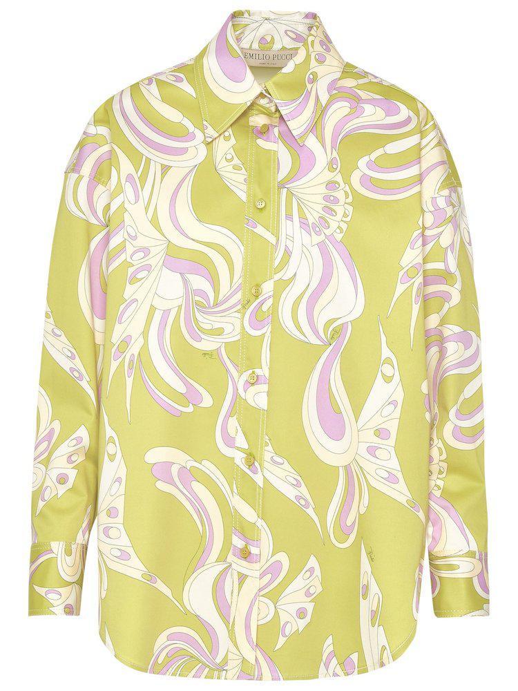 商品EMILIO PUCCI|Emilio Pucci Graphic Printed Buttoned Shirt,价格¥4151,第1张图片