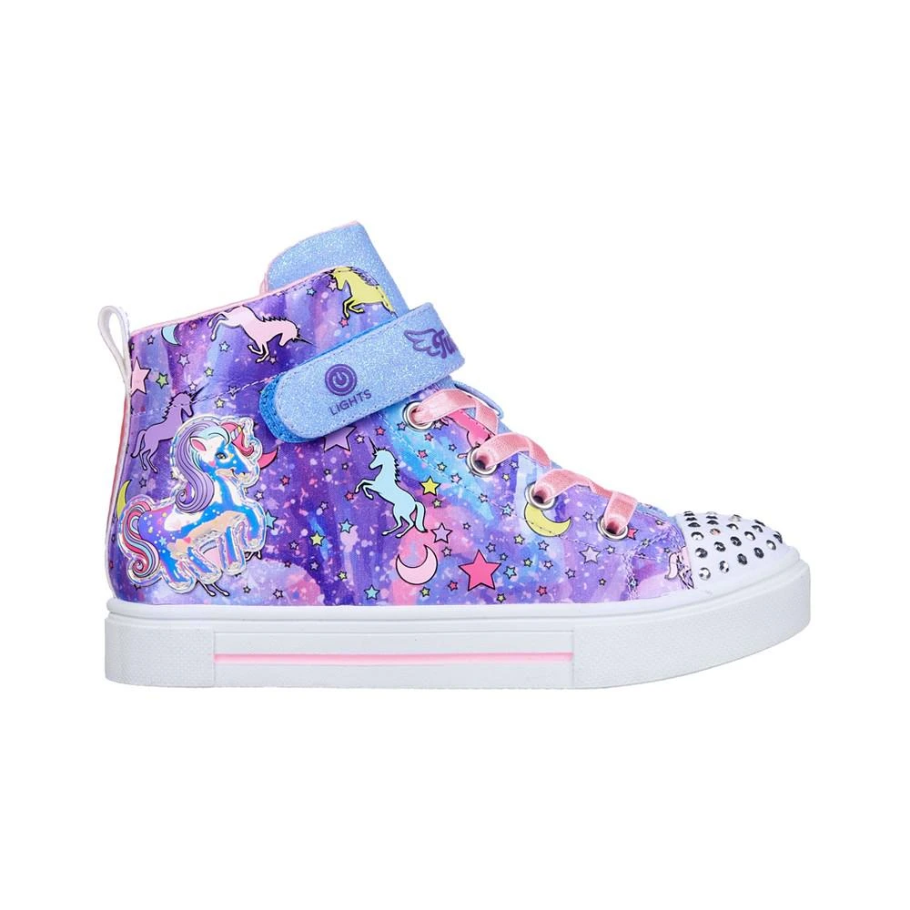 商品SKECHERS|Little Girls Twinkle Toes- Twinkle Sparks - Unicorn Daydream Stay-Put Light-Up Casual Sneakers from Finish Line,价格¥225,第2张图片详细描述