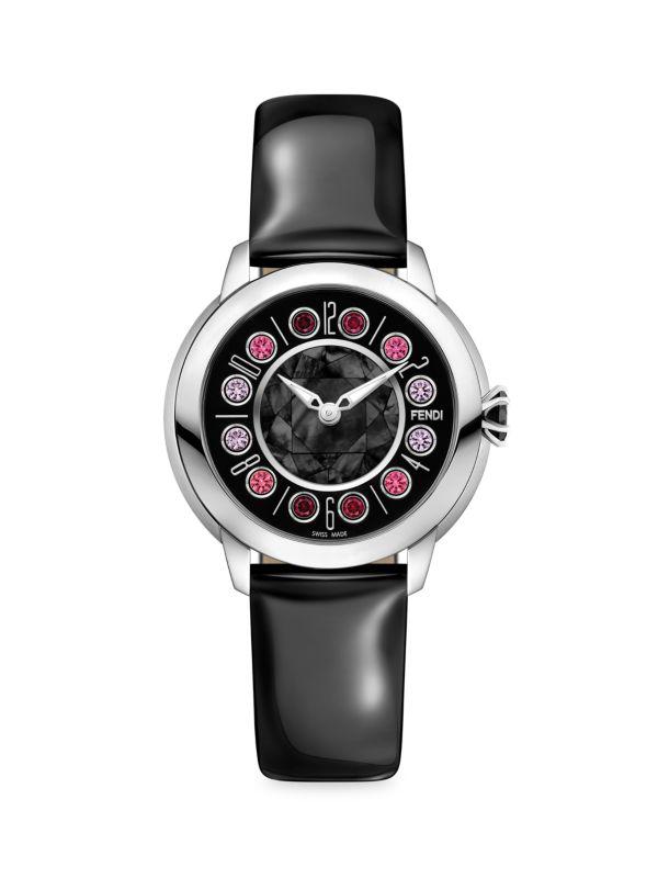 【FENDI】IShine Mother of Pearl Watch レザー ストラップ 38mm c73df22f-1952-3238-b9dd-