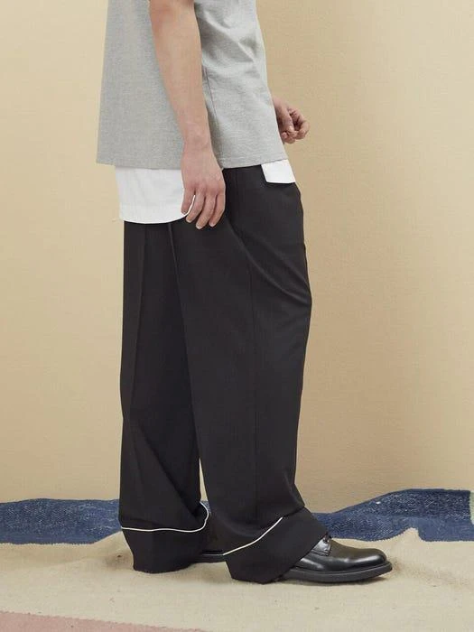 商品NOHANT|Pajama Wide Pants_Black,价格¥1450,第2张图片详细描述