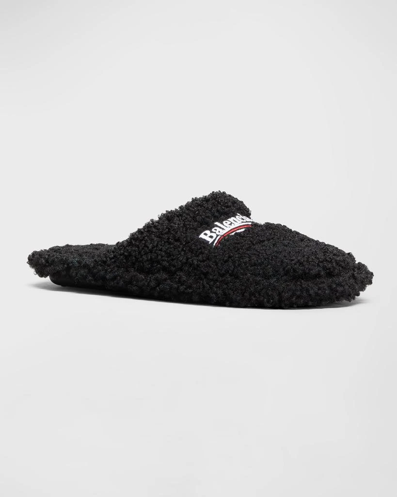 商品Balenciaga|Men's Furry Logo Slides,价格¥2099,第1张图片
