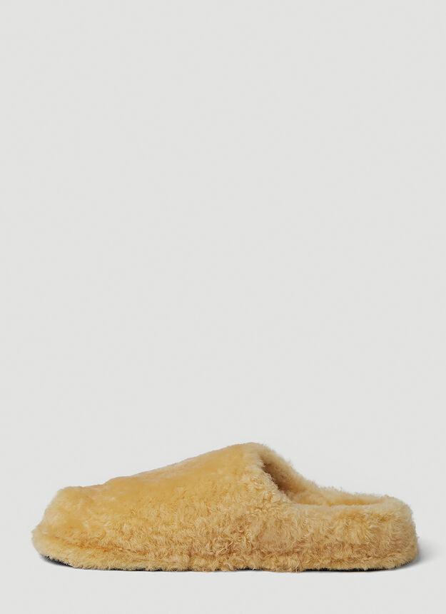 Shearling Slippers in Cream商品第3张图片规格展示