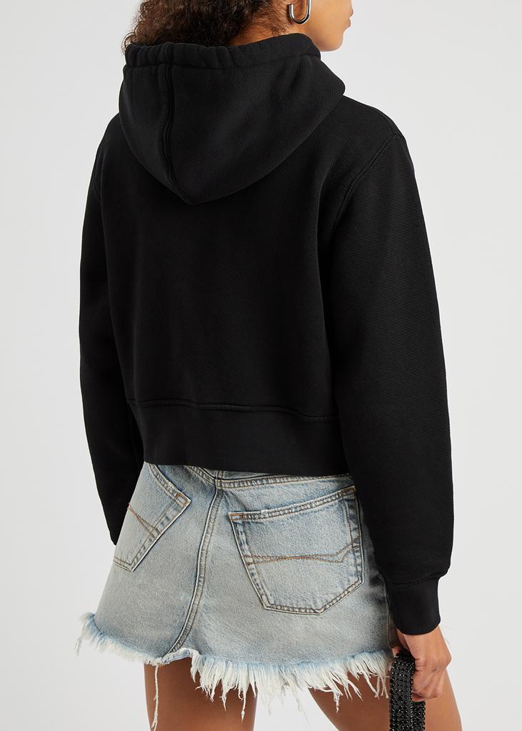 商品Palm Angels|Black logo hooded cotton sweatshirt,价格¥4051,第5张图片详细描述
