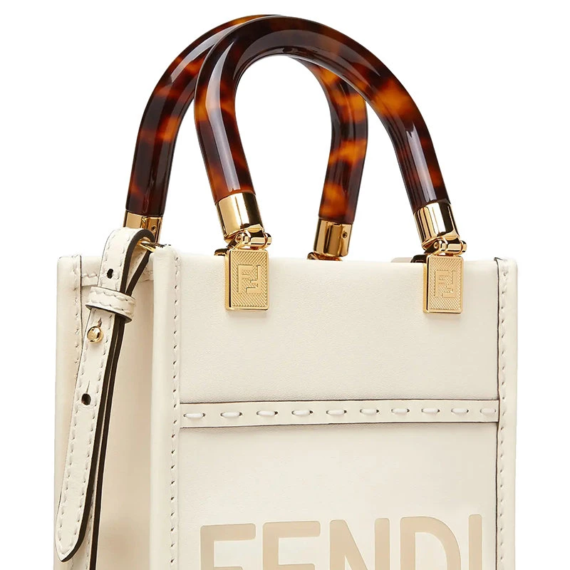 商品Fendi|【预售3-7天】FENDI/芬迪 SUNSHINE系列 女士迷你白色小牛皮有机玻璃硬质手柄斜跨手提单肩包8BS051ABVLF0K7E,价格¥10204,第4张图片详细描述