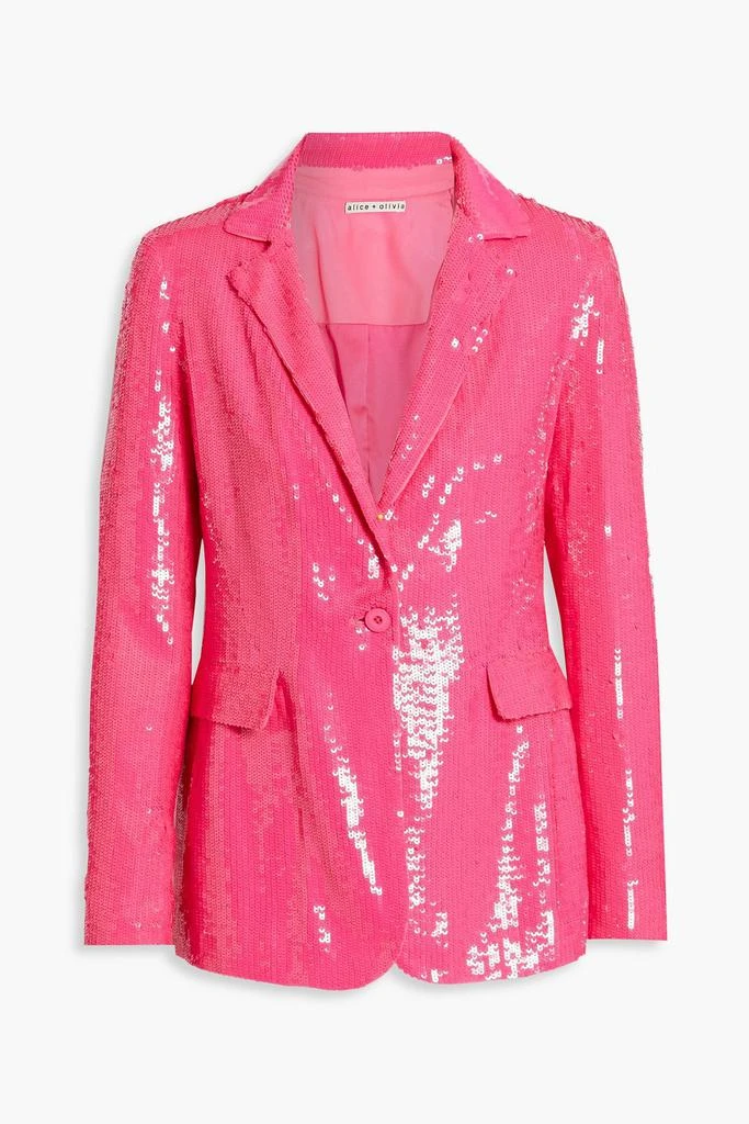 商品Alice + Olivia|Macey sequined woven blazer,价格¥1777,第1张图片