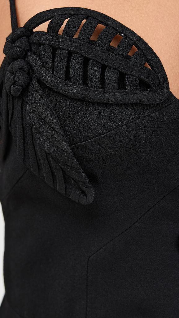 Farm Rio Black Flowered Bust Midi Dress - Dresses & Skirts - Free Shipping  - BeyondStyle