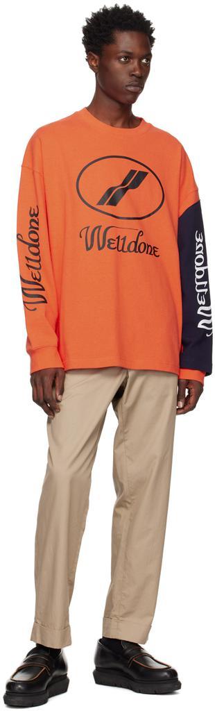 商品We11done|Orange Remake Long Sleeve T-Shirt,价格¥903,第6张图片详细描述