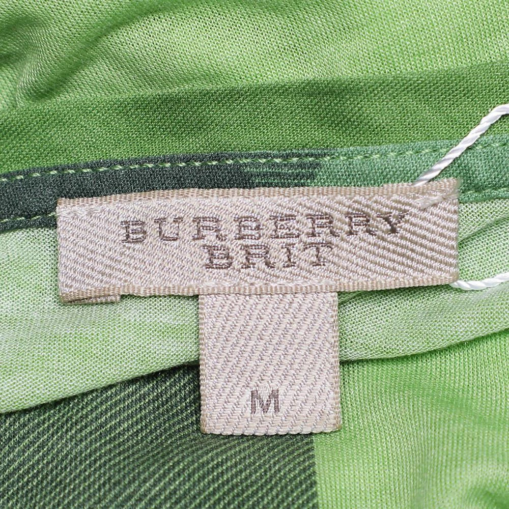 商品[二手商品] Burberry|Burberry Brit Green Checkered Modal Knit Round Neck T-Shirt M,价格¥1269,第5张图片详细描述