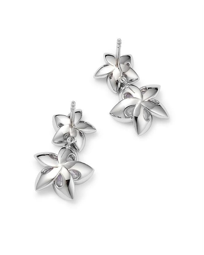 Colorless Diamond Frangipani Flower Drop Earrings in 18K White Gold, 1.50 ct. t.w. - 150th Anniversary Exclusive 商品