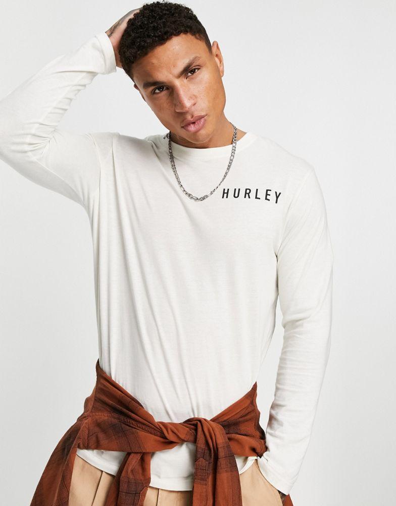 Hurley Bengal long sleeve t-shirt in cream商品第2张图片规格展示