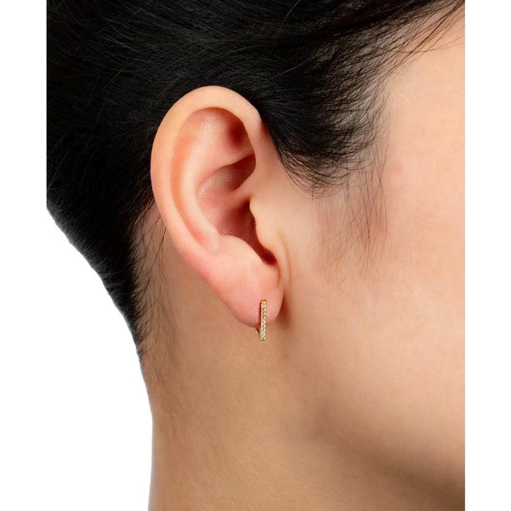 商品Giani Bernini|Cubic Zirconia Square Hoop Earrings in 18k Gold-Plated Sterling Silver, Created for Macy's,价格¥414,第2张图片详细描述