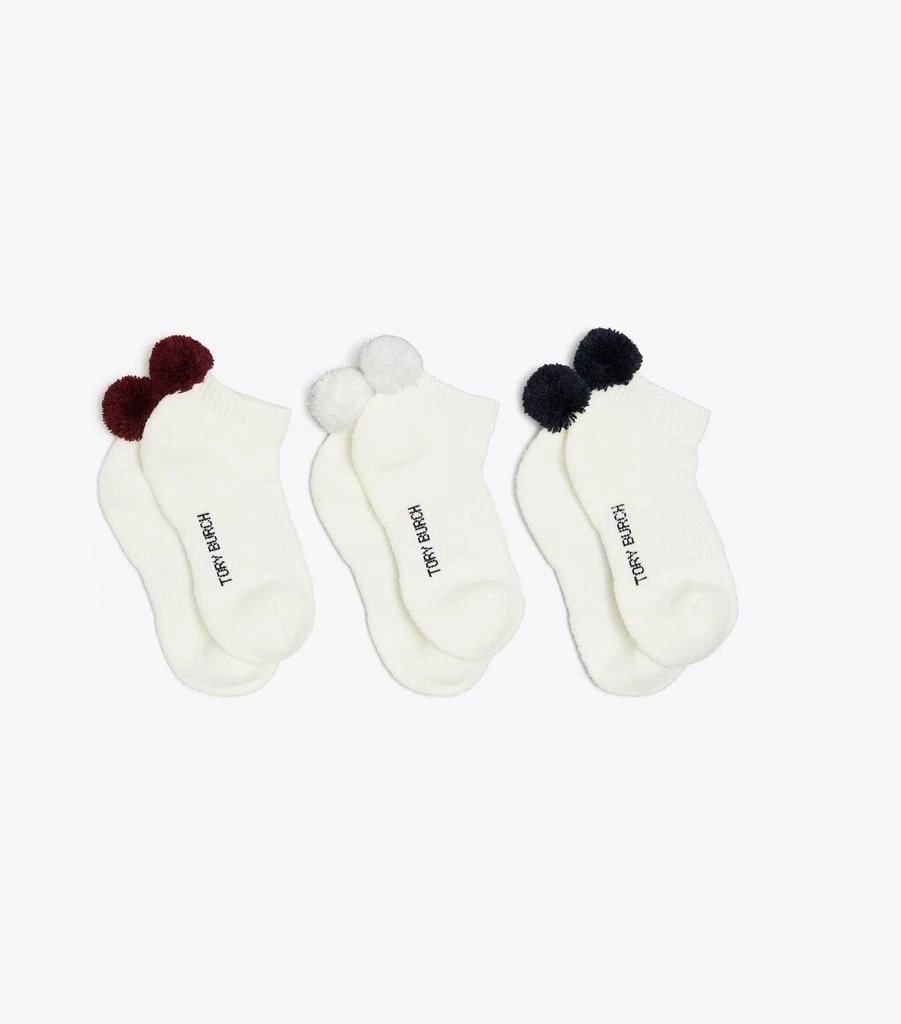 商品Tory Burch|Performance Compression Pom-Pom Socks, 3-Pack,价格¥399,第1张图片详细描述