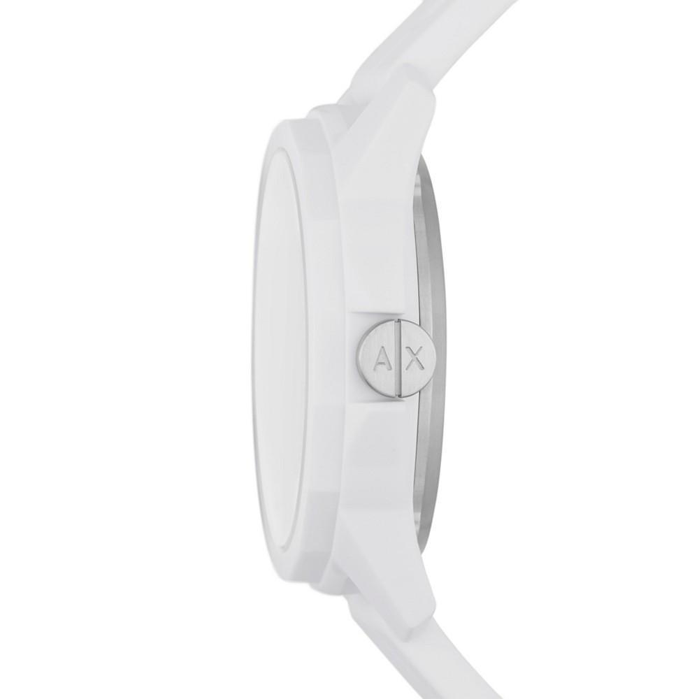 商品Armani Exchange|Men's Automatic in White Case with White Silicone Strap Watch, 44mm,价格¥1761,第4张图片详细描述