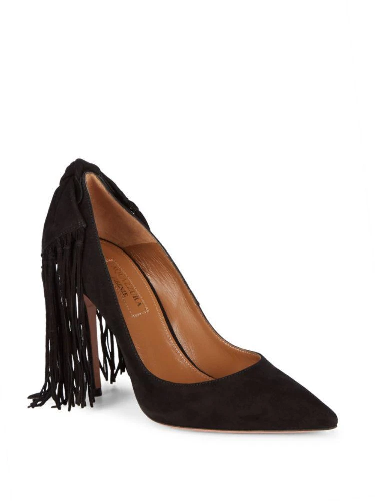 商品Aquazzura|Point Toe Suede Pumps,价格¥1577,第1张图片