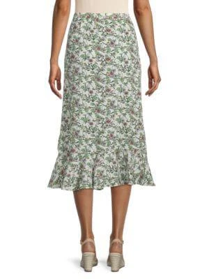 商品Max Studio|Floral Ruffle Midi Skirt,价格¥192,第2张图片详细描述