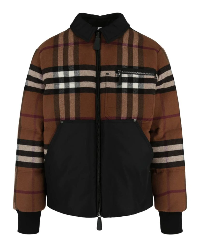 商品Burberry|Wheelton Check Down Jacket,价格¥10528,第1张图片