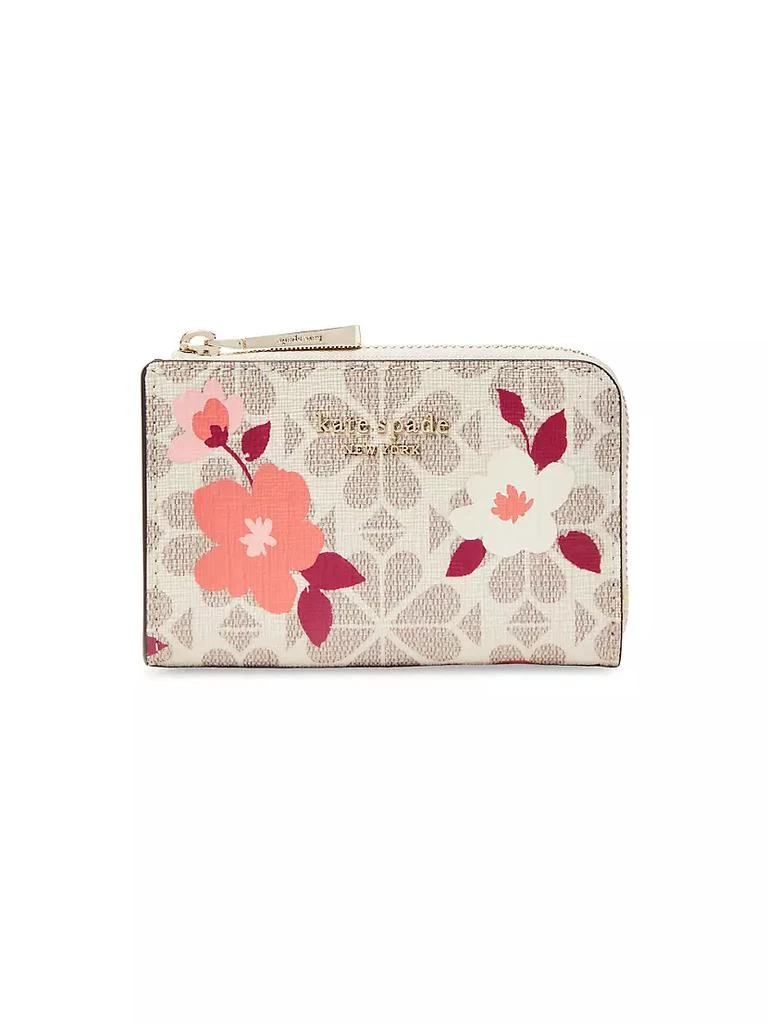 商品Kate Spade|Spade Flower Coated Canvas Key Pouch,价格¥459,第1张图片