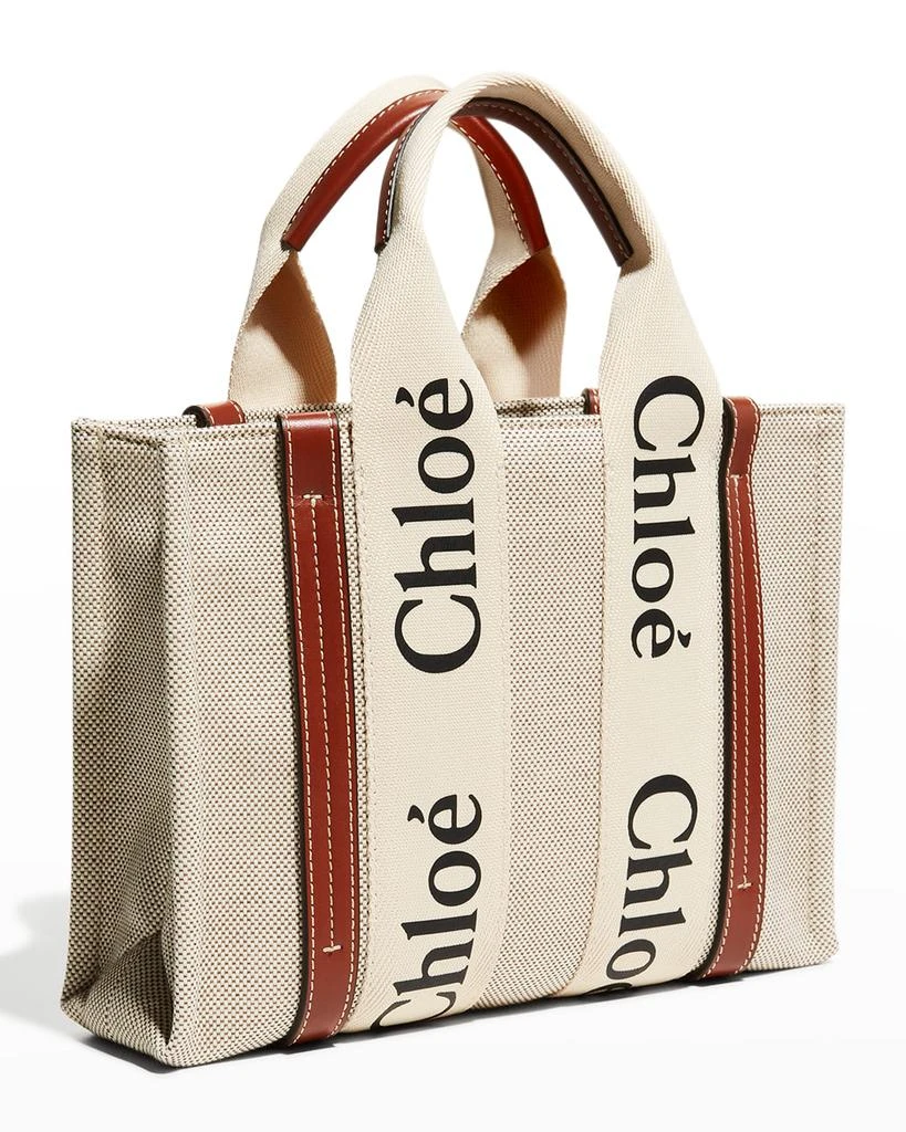 商品Chloé|Woody Small Canvas Tote Crossbody Bag,价格¥8434,第4张图片详细描述