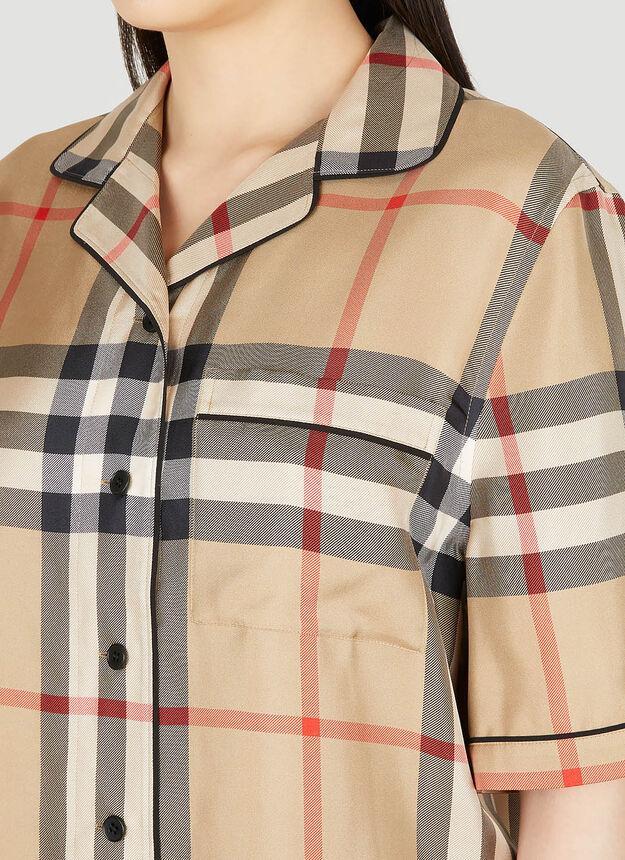 商品Burberry|Tierney Pyjama Shirt in Beige,价格¥7611,第7张图片详细描述
