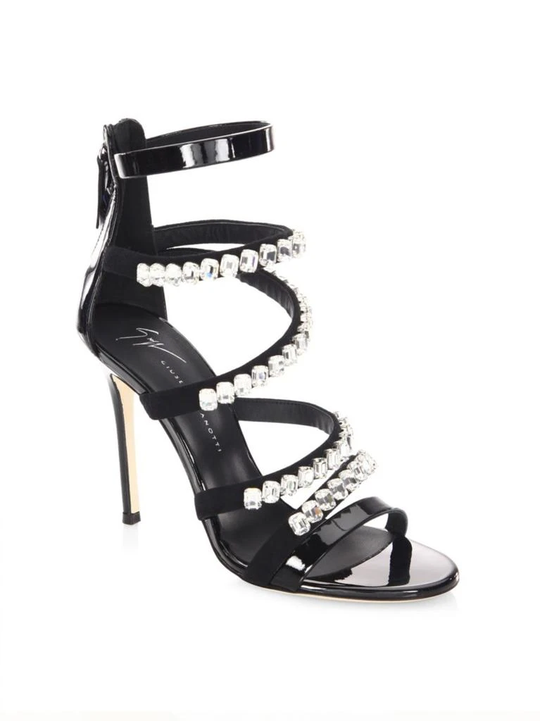 商品Giuseppe Zanotti|Giuseppe Zanotti - Crystal-Embellished Patent Leather Sandals,价格¥4485,第2张图片详细描述