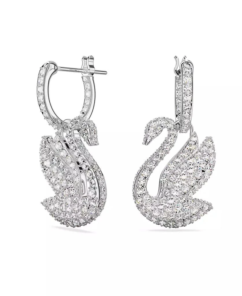 商品Swarovski|Crystal Swan Iconic Swan Drop Earrings,价格¥886,第1张图片