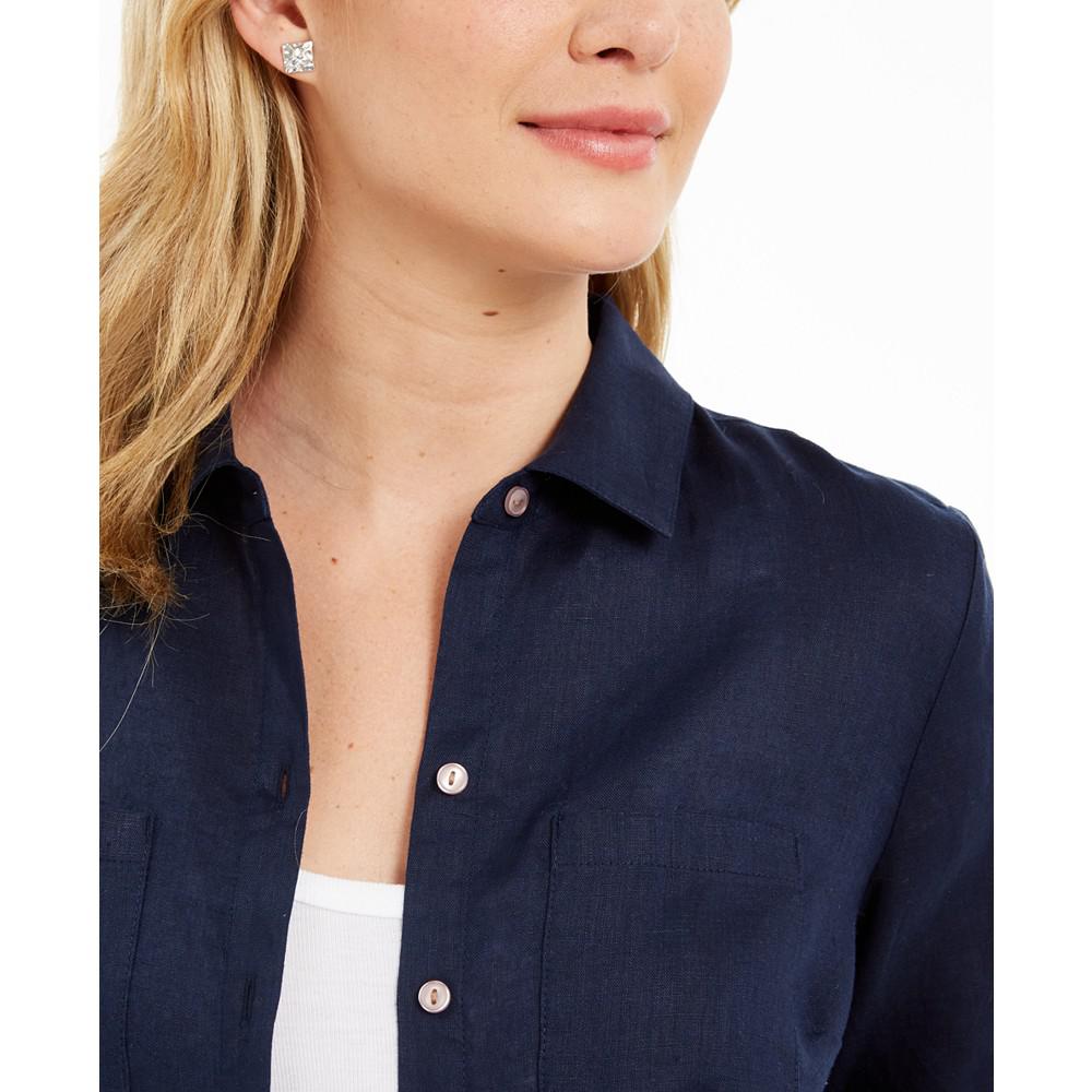 Women's Linen Shirt, Created for Macy's商品第3张图片规格展示