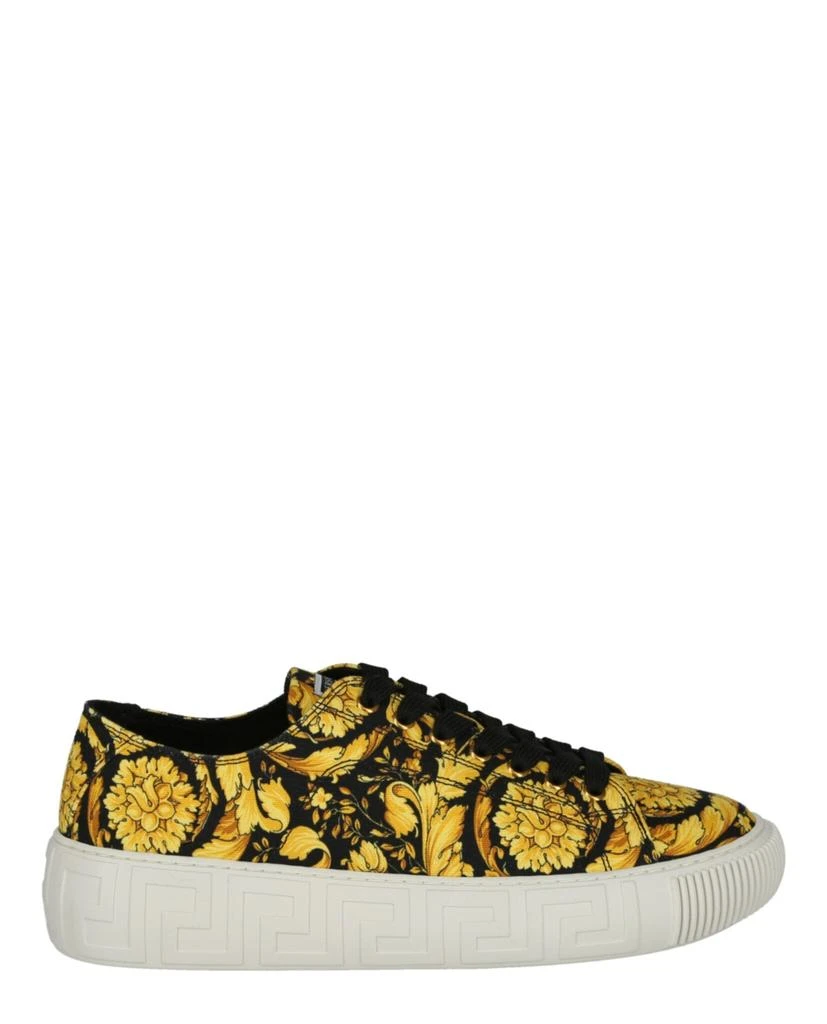 商品Versace|La Greca Barocco Canvas Sneakers,价格¥1779,第1张图片