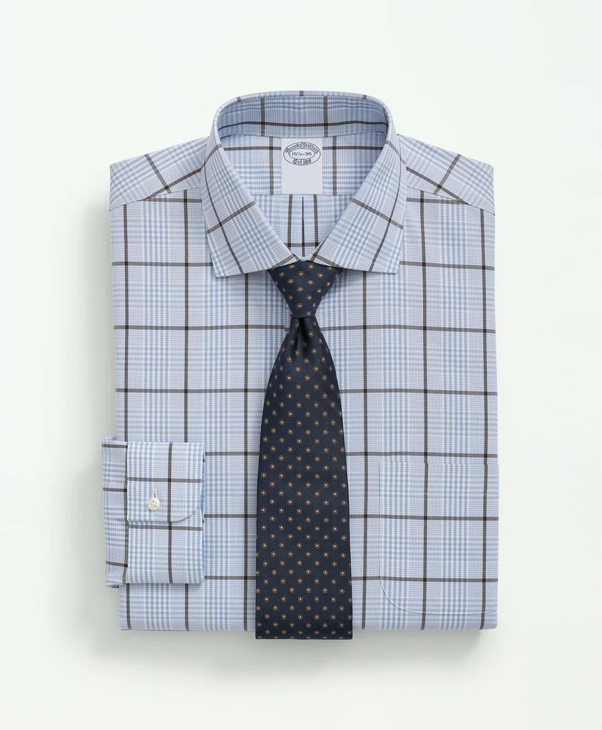 商品Brooks Brothers|Stretch Supima® Cotton Non-Iron Pinpoint English Collar, Glen Plaid Dress Shirt,价格¥496,第1张图片