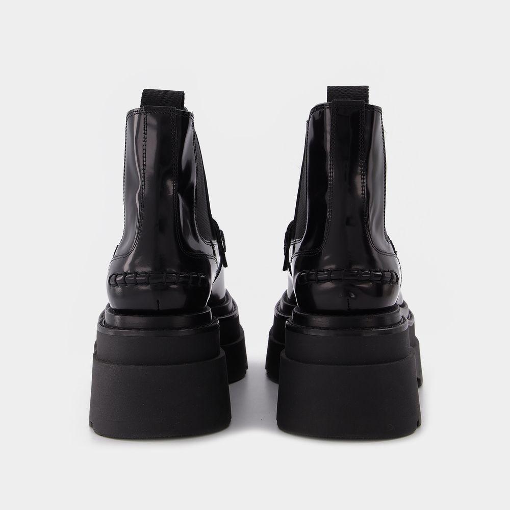 商品Alexander Wang|Carter 75 Platform Boots in Black Leather,价格¥5919,第5张图片详细描述