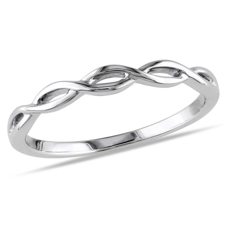 商品Amour|Infinity Wedding Band in 14K White Gold,价格¥1901,第1张图片
