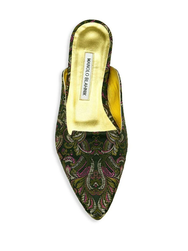 商品Manolo Blahnik|Ruby Embroidered Point Toe Mules,价格¥1934,第4张图片详细描述