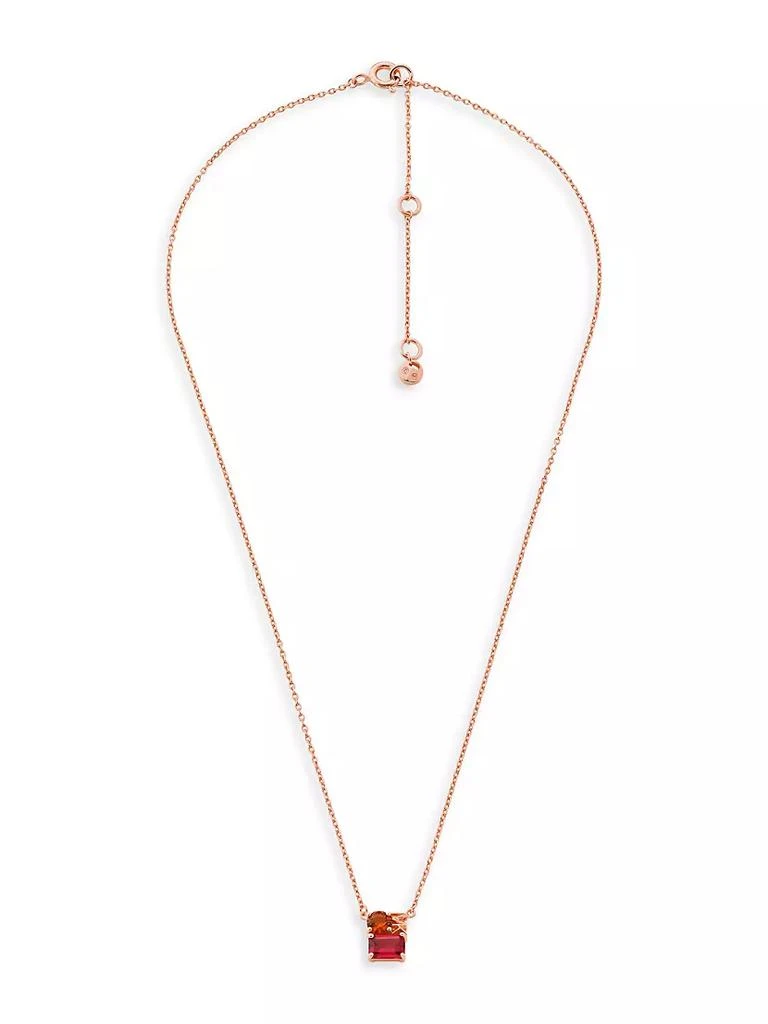 商品Michael Kors|14K Rose Gold-Plated & Cubic Zirconia Pendant Necklace,价格¥718,第3张图片详细描述