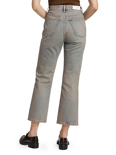 70S Loose Flared Rigid Crop Jeans商品第5张图片规格展示