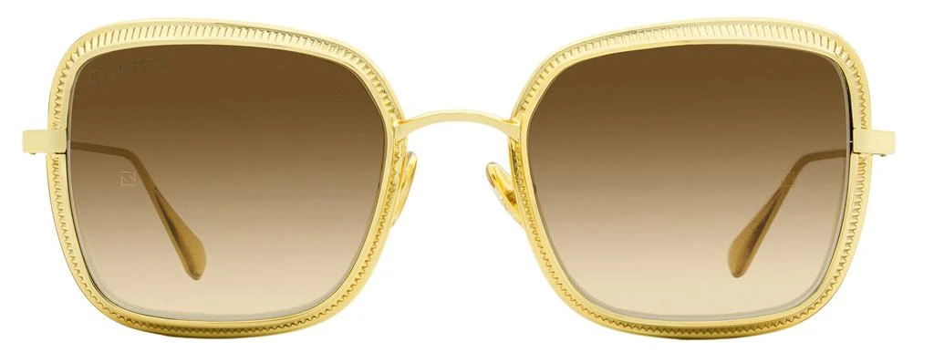 商品Omega|Omega Women's Square Sunglasses OM0017H 30G Endura Gold  54mm,价格¥1098,第2张图片详细描述