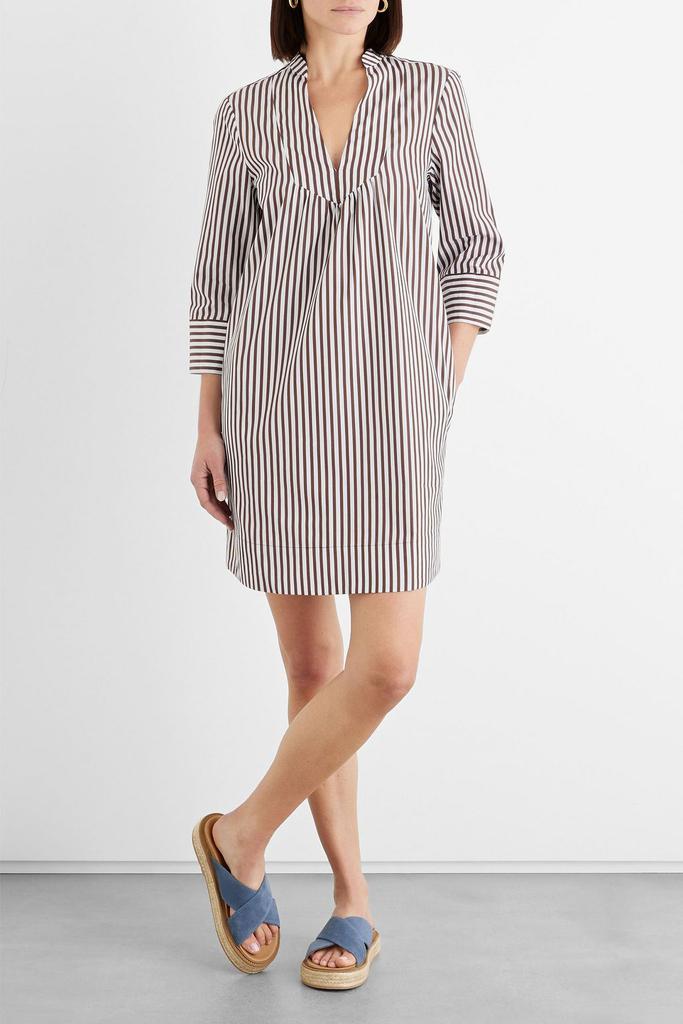 Cleo striped cotton-poplin mini dress商品第2张图片规格展示