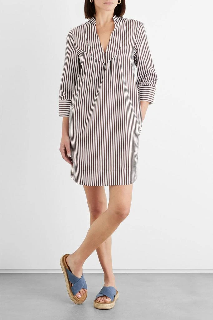 商品IRIS & INK|Cleo striped cotton-poplin mini dress,价格¥963,第2张图片详细描述