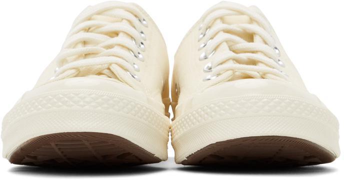 商品Comme des Garcons|Off-White Converse Edition Half Heart Chuck 70 Low Sneakers,价格¥1189,第4张图片详细描述